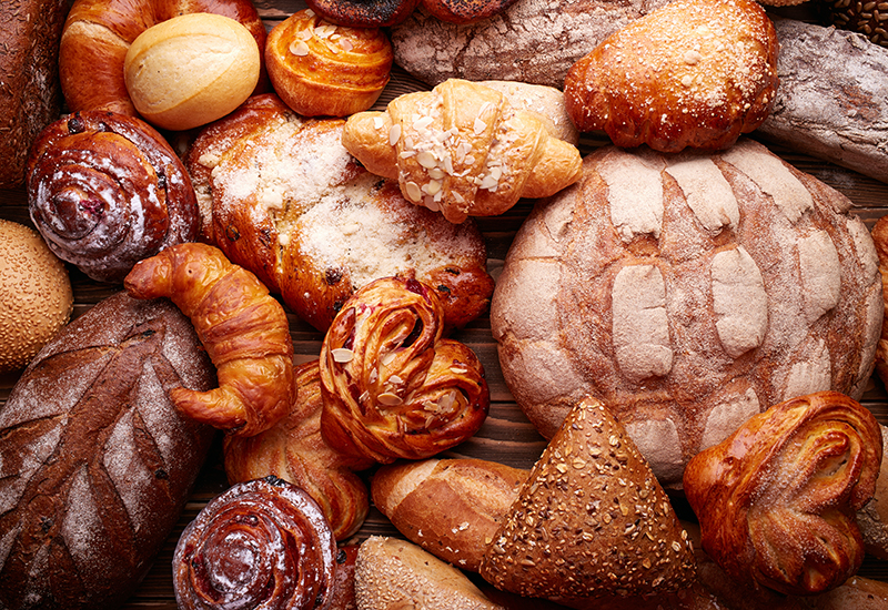 A selection of freshly baked products