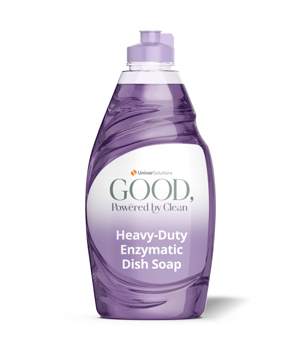 A bottle of Heavy-Duty Enzymatic Dish Soap