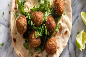 Vegetarian meatballs served up