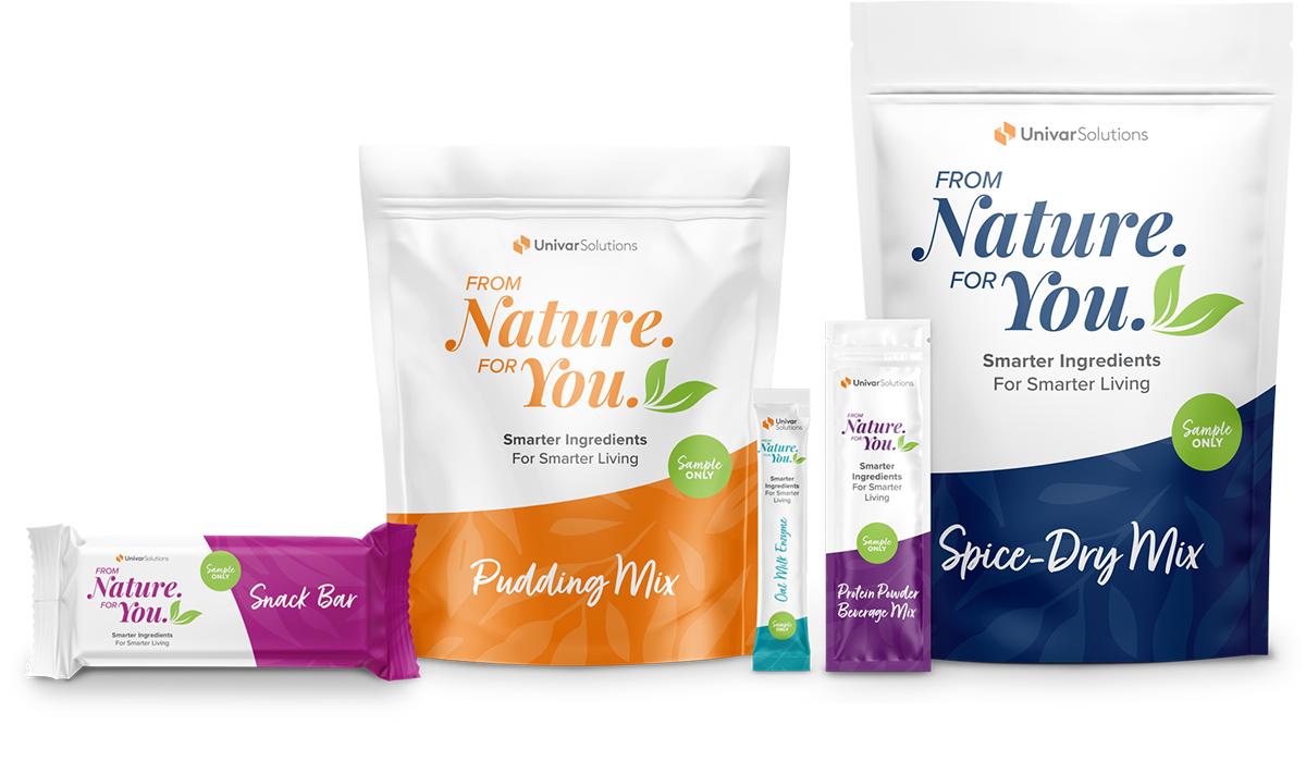 Sample packaging for plant based food formulations